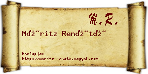 Móritz Renátó névjegykártya